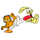 Garfield Kicking Odie